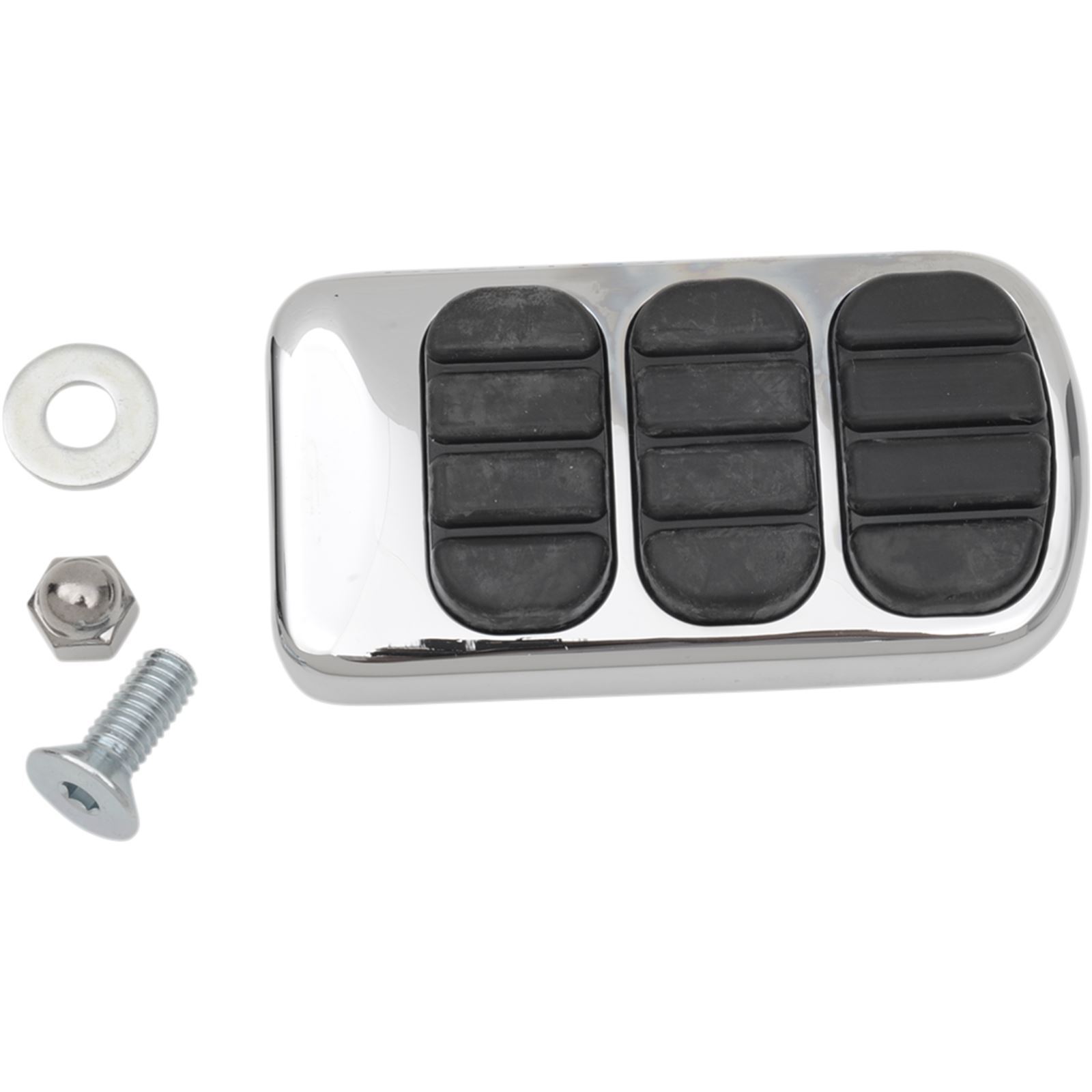 ISO Standard Brake Pedal Pad Chrome - Click Image to Close