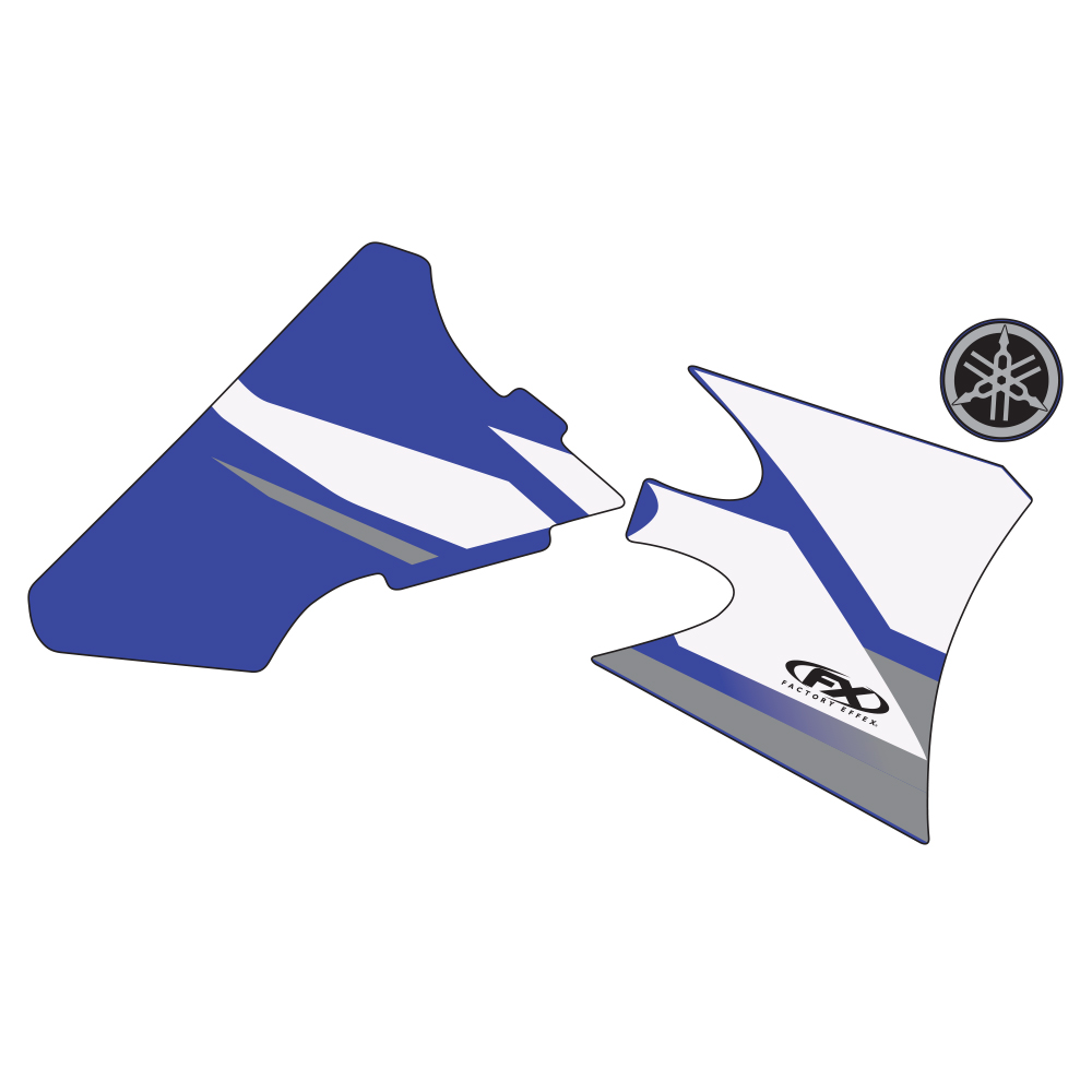 Factory Look Tank / Shroud Graphics - 2003 Style - for 02-13 Yamaha YZ250 - Click Image to Close