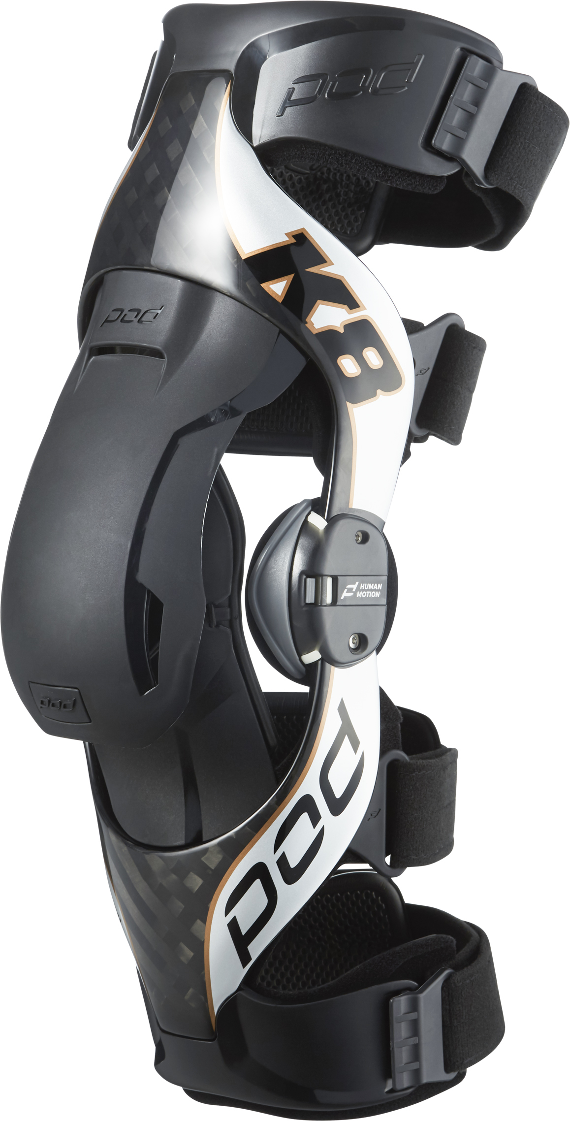 K8 2.0 Unbreakable Knee Brace Carbon/Copper Large (Left) - Click Image to Close