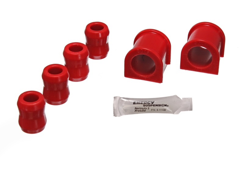 87-96 Jeep Wrangler YJ Red Frt 1-1/8in Sway Bar Bushing Set w/End Link Bushings - Click Image to Close