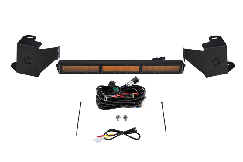 2022 Toyota Tundra Stealth Bumper Light Bar Kit - Amber Combo - Click Image to Close