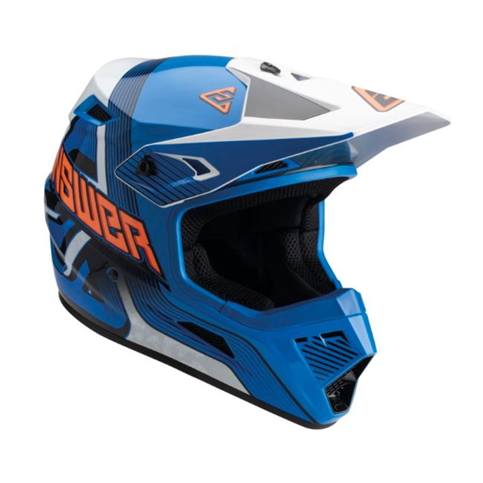 AR1 Vendetta Helmet Blue/White/Orange - Large - Click Image to Close