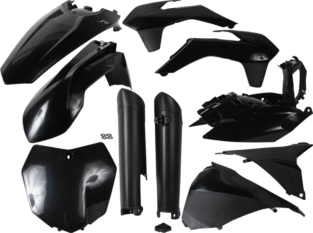 Full Plastic Kit - Black - Fits Many 13-14 KTM 125-450 - Click Image to Close