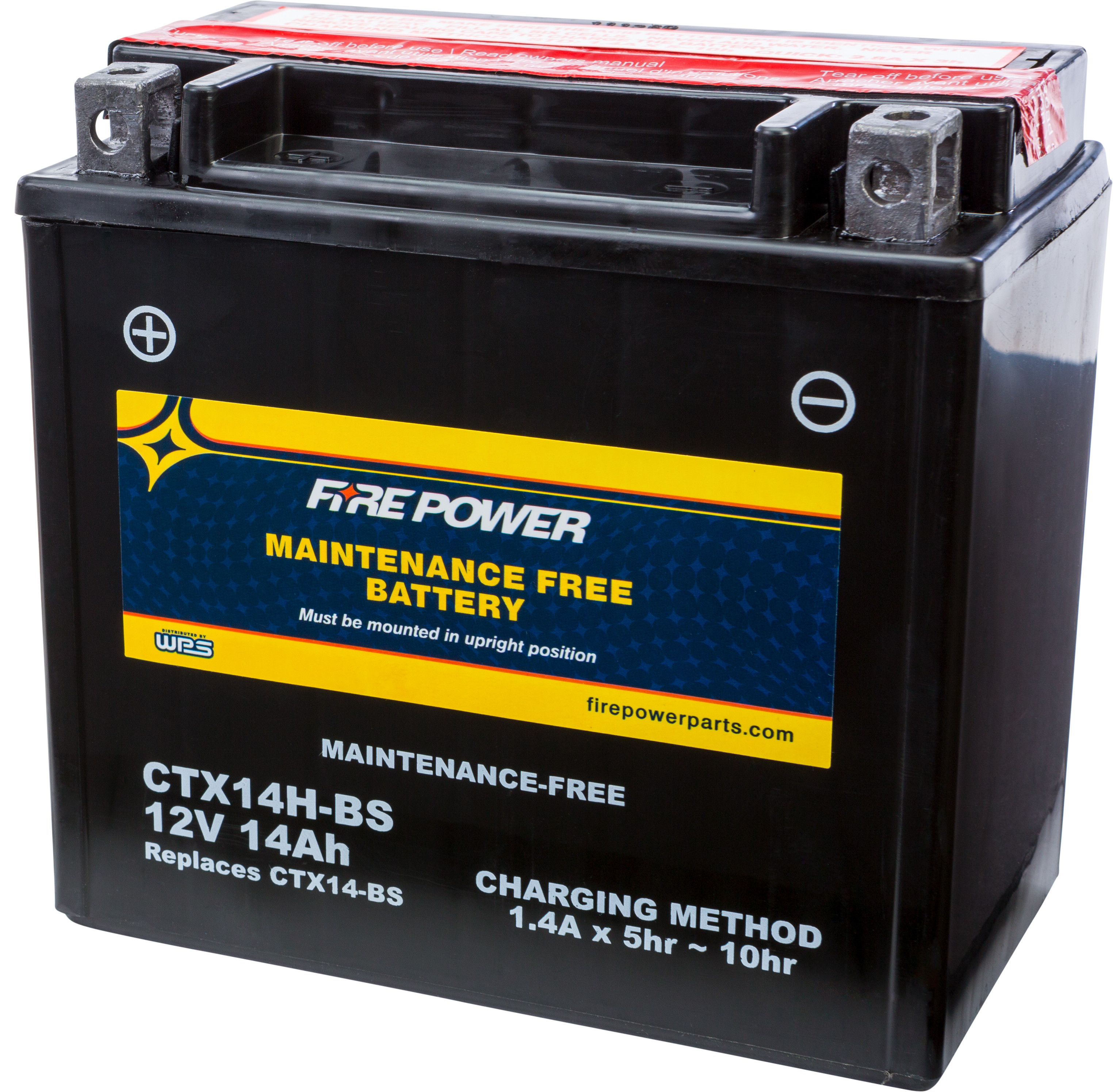 Sealed Maintenance Free Battery 240CCA - Replaces YTX14H-BS - Click Image to Close