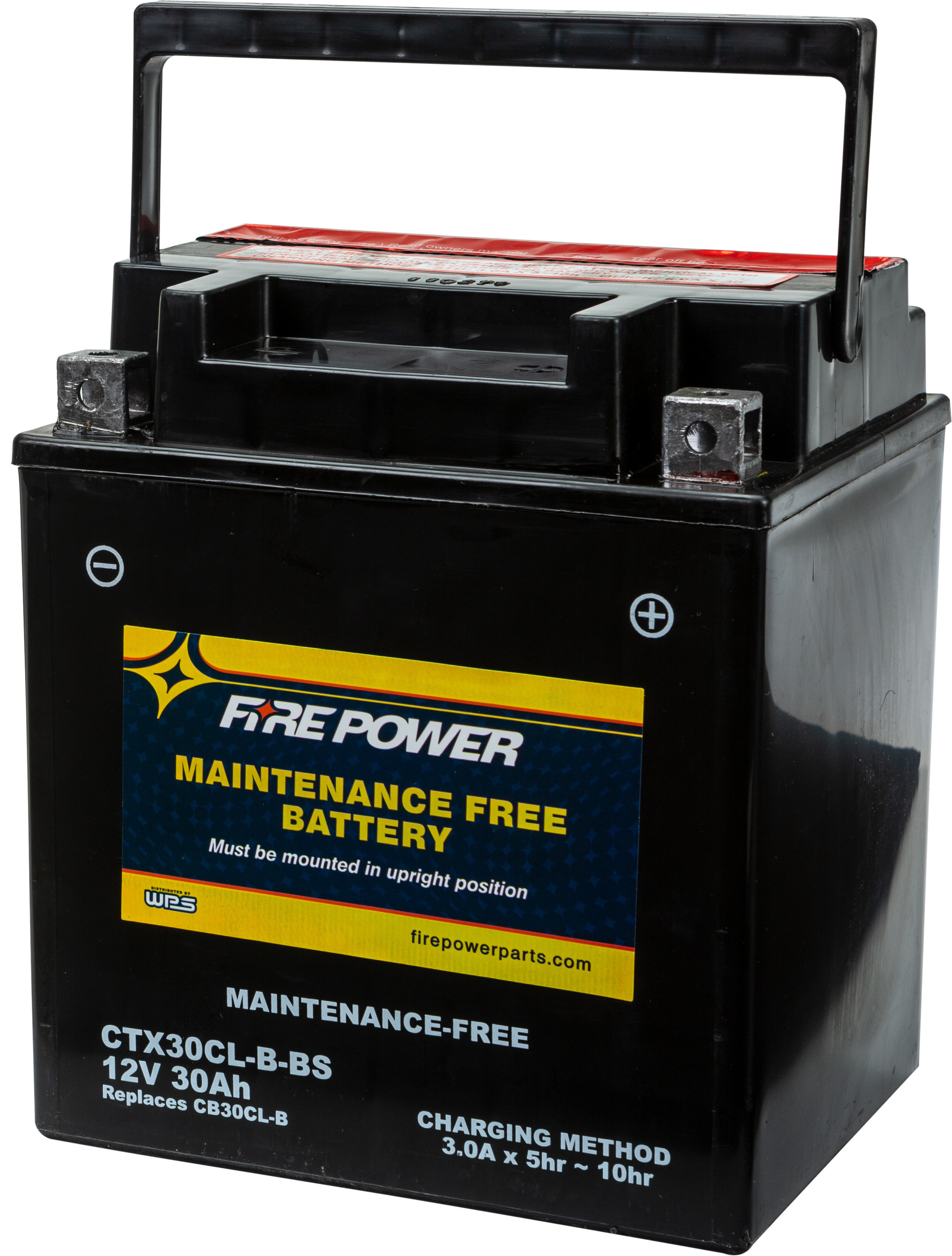 Maintenance Free Sealed Battery - Replaces YB30CL-B - Click Image to Close