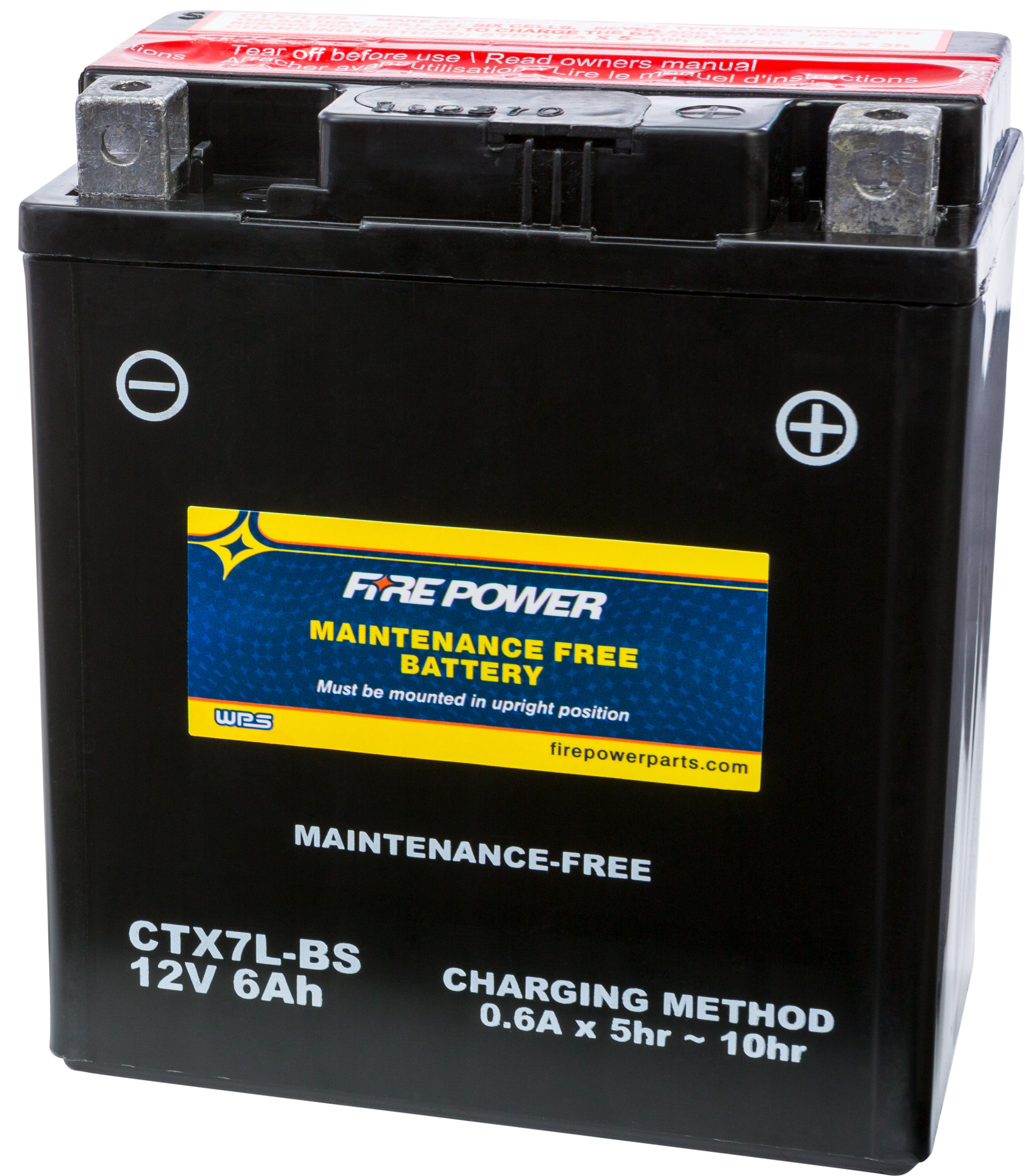 Maintenance Free Sealed Battery - Replaces YTX7L-BS - Click Image to Close