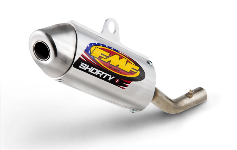 PowerCore 2 Shorty Slip On Exhaust Silencer - For 95-98 Kawasaki KX125 - Click Image to Close