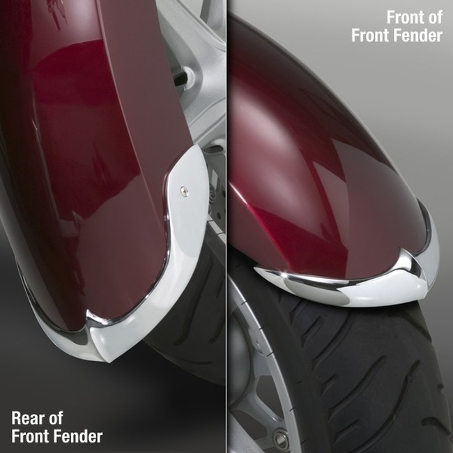 Cast Front Fender Tips; 2-Piece Set - for Honda VT1300 Stateline & Interstate - Click Image to Close