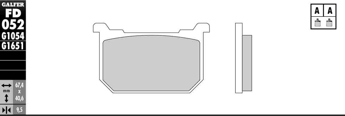 Semi-Metallic Compound Brake Pads - Front Pads - Click Image to Close