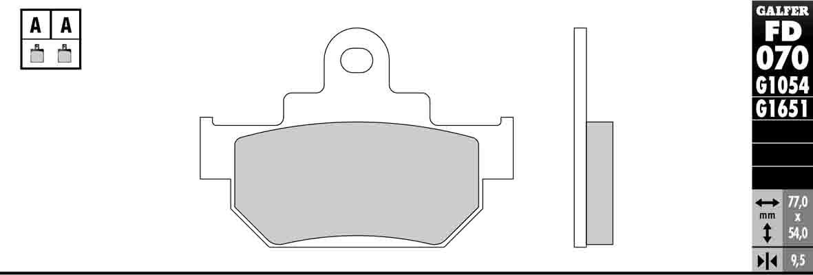 Semi-Metallic Compound Brake Pads - Front Pads - Click Image to Close