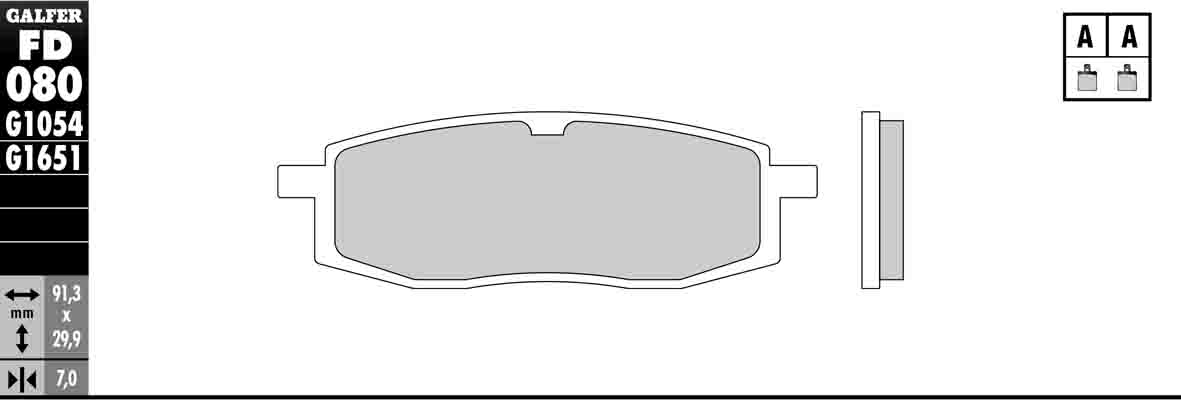 Semi-Metallic Compound Brake Pads - Front Pads - Click Image to Close