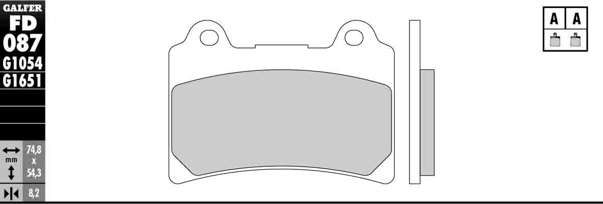 Semi-Metallic Compound Brake Pads - Front Pads - Click Image to Close