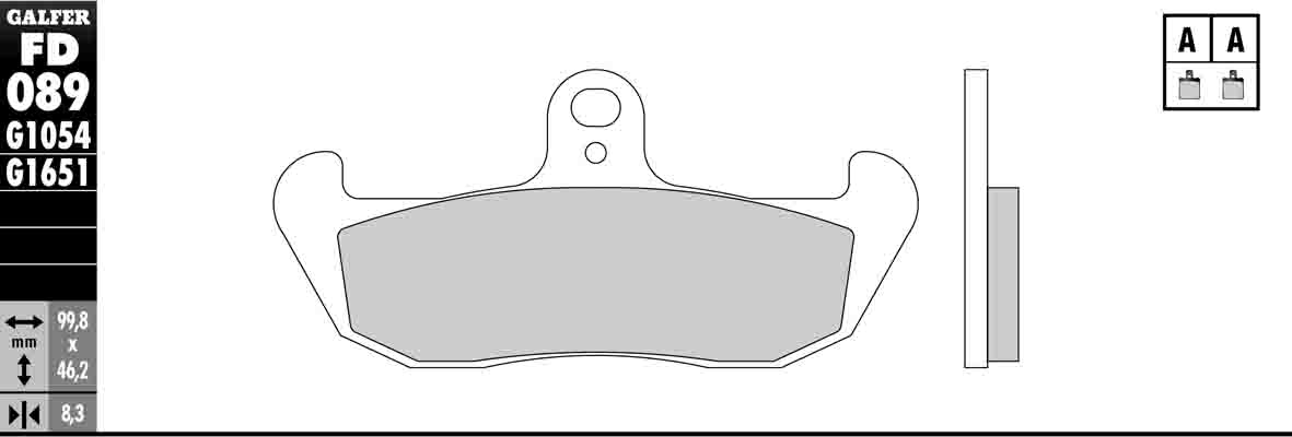 Semi-Metallic Compound Brake Pads - Front Pads - Click Image to Close