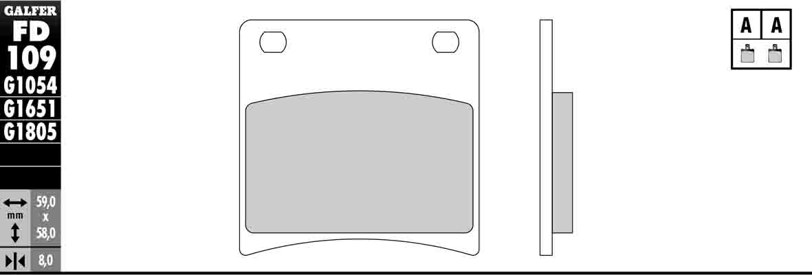 Semi-Metallic Compound Brake Pads - Front Pads - Click Image to Close