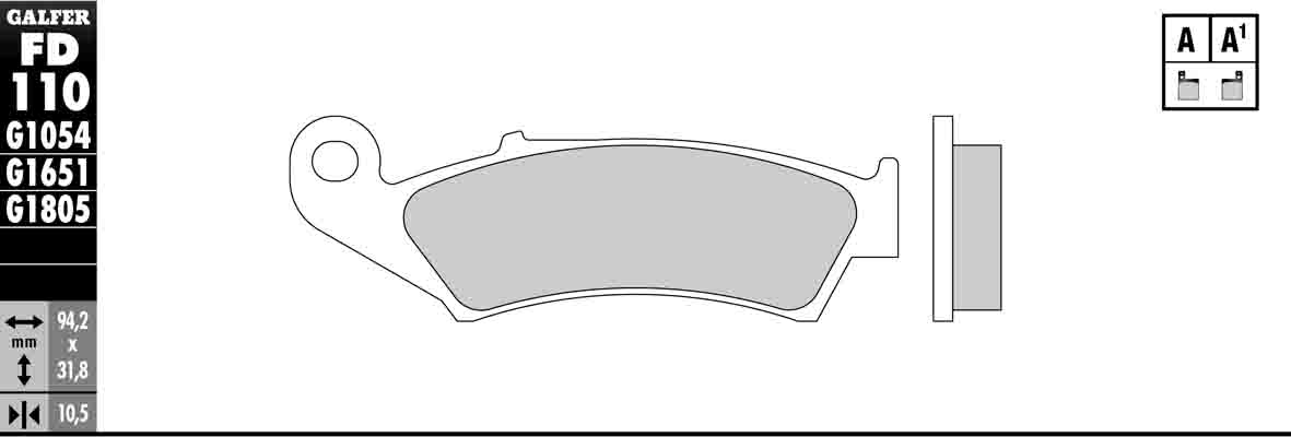 Semi-Metallic Compound Brake Pads - Rear Pads - Click Image to Close