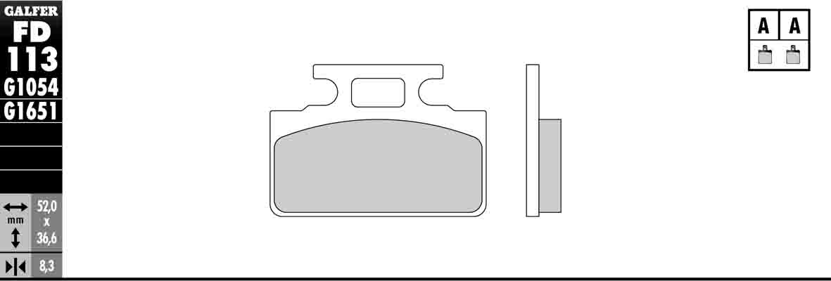 Semi-Metallic Compound Brake Pads - Rear Pads - Click Image to Close