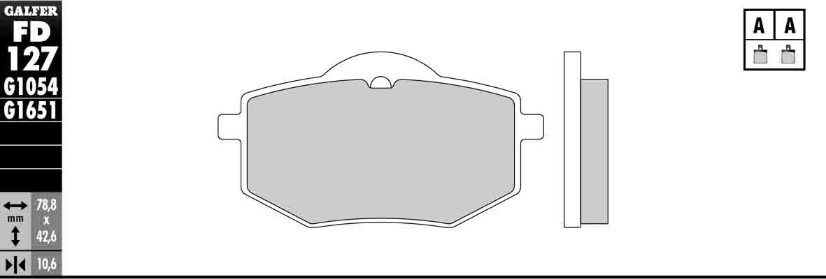 Semi-Metallic Compound Brake Pads - Front Pads - Click Image to Close