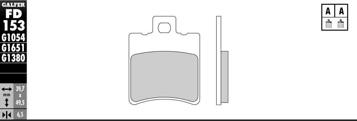 Semi-Metallic Compound Brake Pads - For 02-06 Aprilia SR50 - Click Image to Close