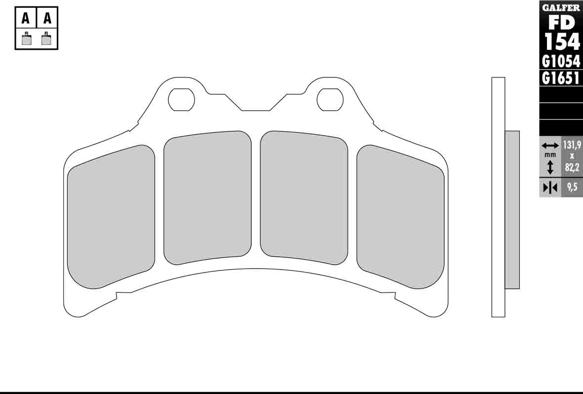 Semi-Metallic Compound Brake Pads - Front Pads - Click Image to Close