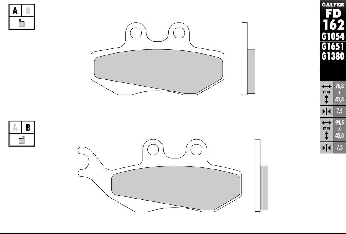 Semi-Metallic Compound Brake Pads - Front Pads - Click Image to Close