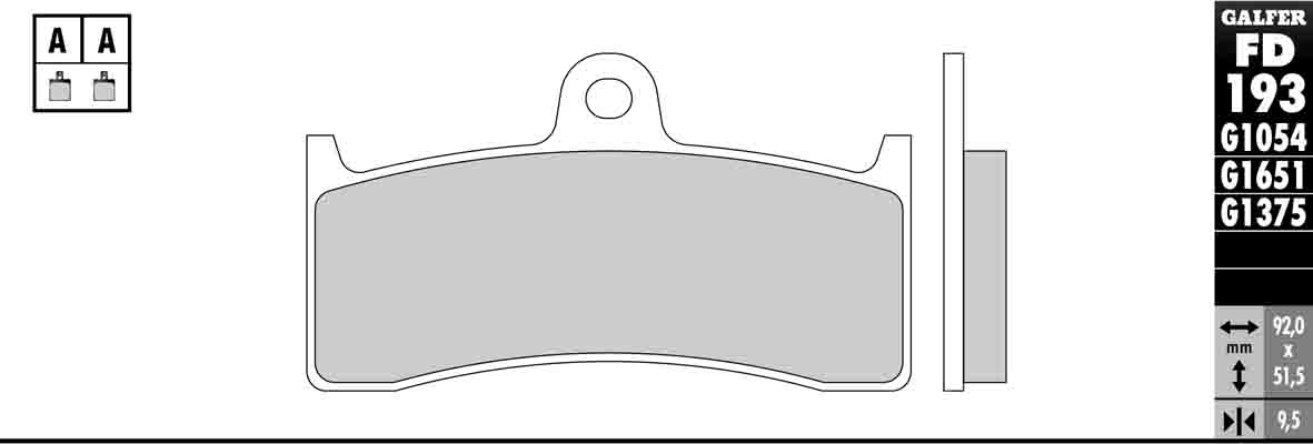 Semi-Metallic Compound Brake Pads - Front Pads - Click Image to Close