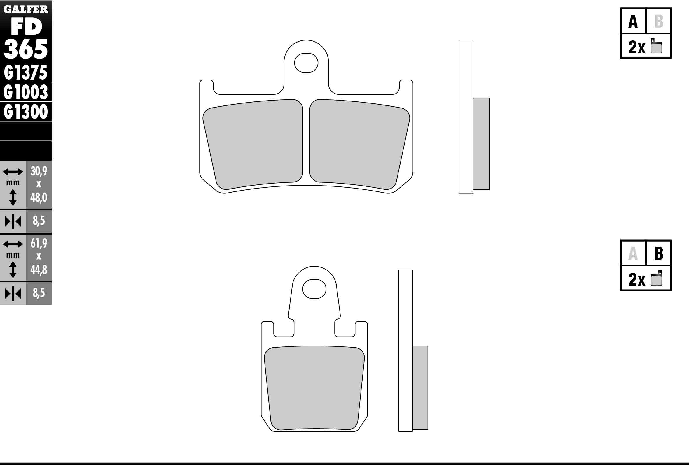 Ceramic Race Compound Brake Pads - Front Pads - Click Image to Close