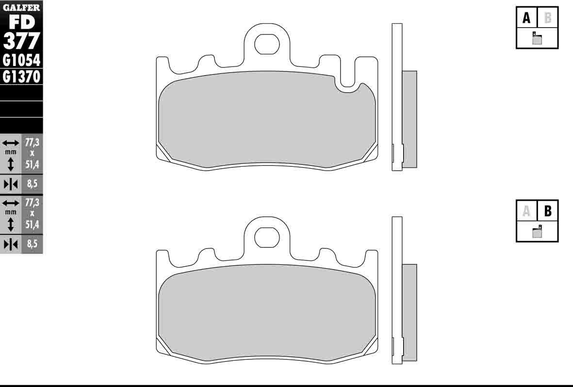 HH Sintered Compound Brake Pads - Front Pads - Click Image to Close