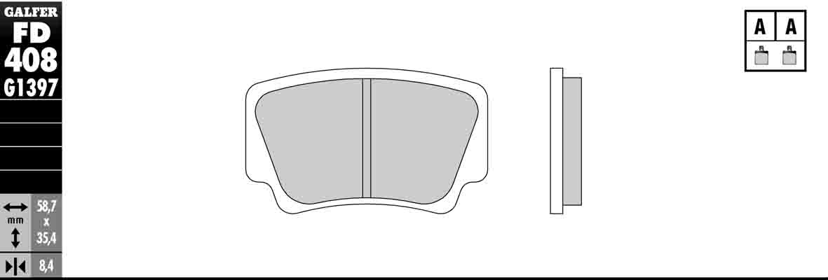 HH Sintered Compound Brake Pads - Rear Pads - Click Image to Close