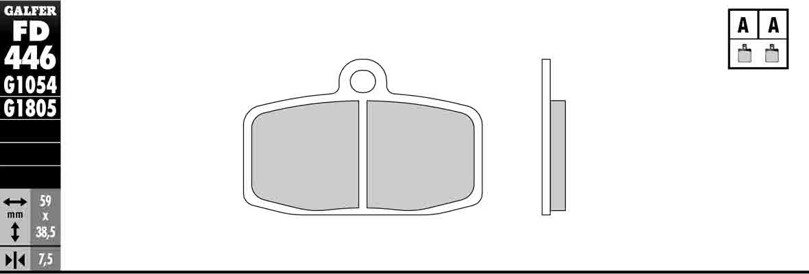 Semi-Metallic Compound Brake Pads - Front Pads - Click Image to Close