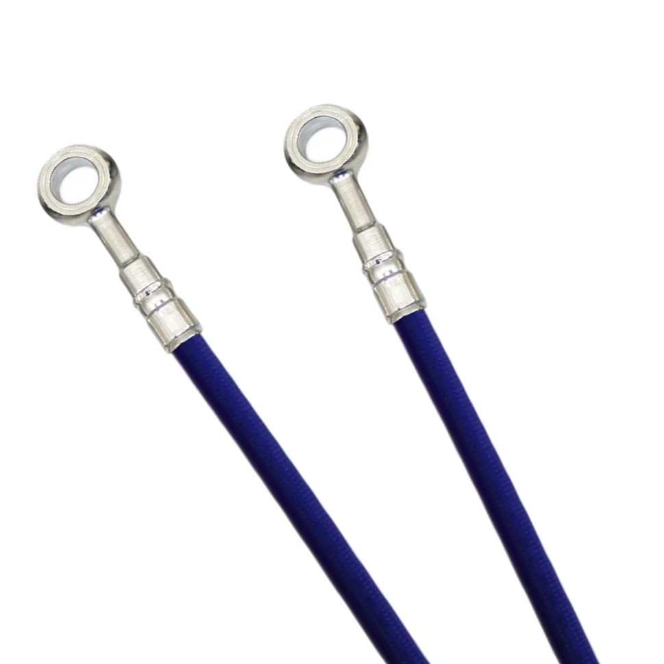 Blue Stainless Steel Rear Brake Line Kit - For 06-11 LTR450 QuadRacer - Click Image to Close