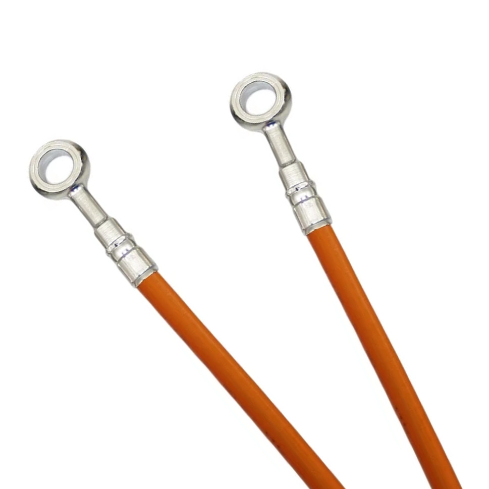 Orange Stainless Steel Rear Brake Line Kit - For 93-96 Yamaha YZF750 SP - Click Image to Close