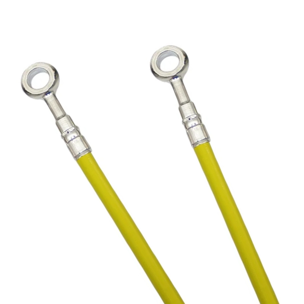 Yellow Stainless Steel Rear Brake Line Kit - For 00-07 VT1100C2 Shadow Sabre - Click Image to Close