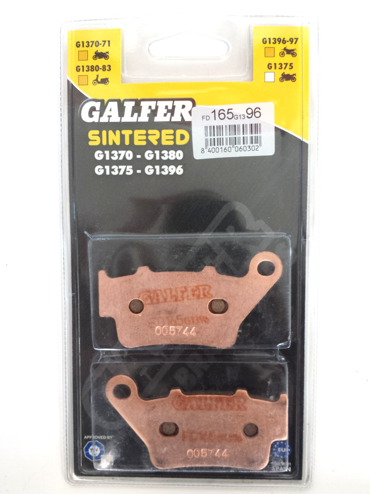 HH Sintered Compound Brake Pads - Rear Pads - Click Image to Close