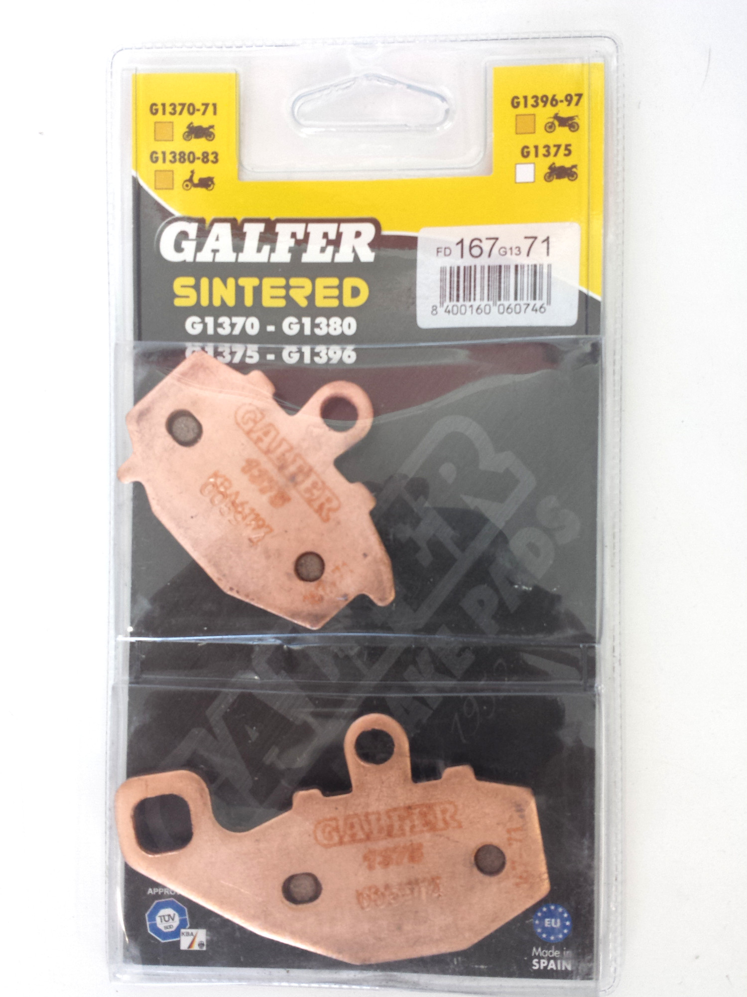 HH Sintered Compound Brake Pads - Rear Pads - Click Image to Close