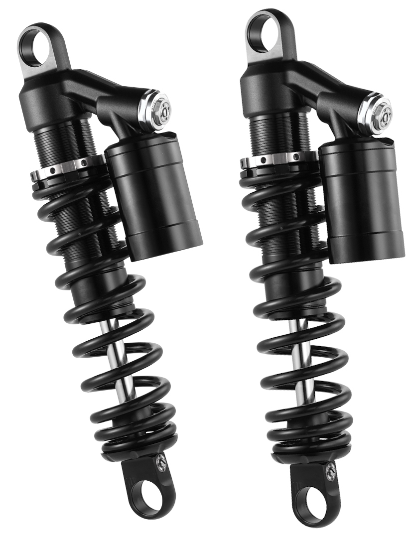 Remote Reservoir Rear Shocks 14" - For 91-17 HD Dyna - Click Image to Close