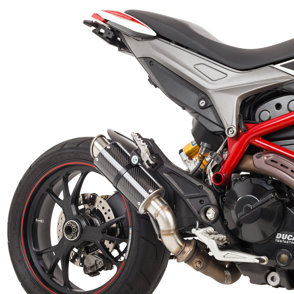 MGP Growler Carbon Fiber Slip On Exhaust - For 13-17 Ducati Hypermotard 821/939 - Click Image to Close