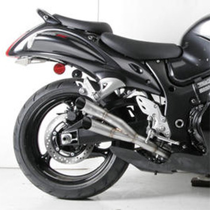 GP1 Dual Stainless Steel Slip On Exhaust - For Gen. 2 Suzuki Hayabusa - Click Image to Close