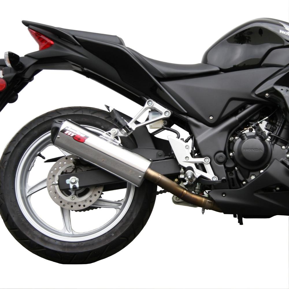 RT5 Aluminum Full Exhaust System - For 11-14 Honda CBR250R - Click Image to Close