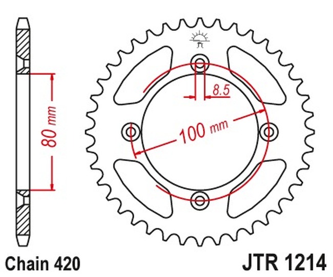 Steel Rear Sprocket - 45 Tooth 420 - For Honda CR/F XR 60/70/80/110 - Click Image to Close