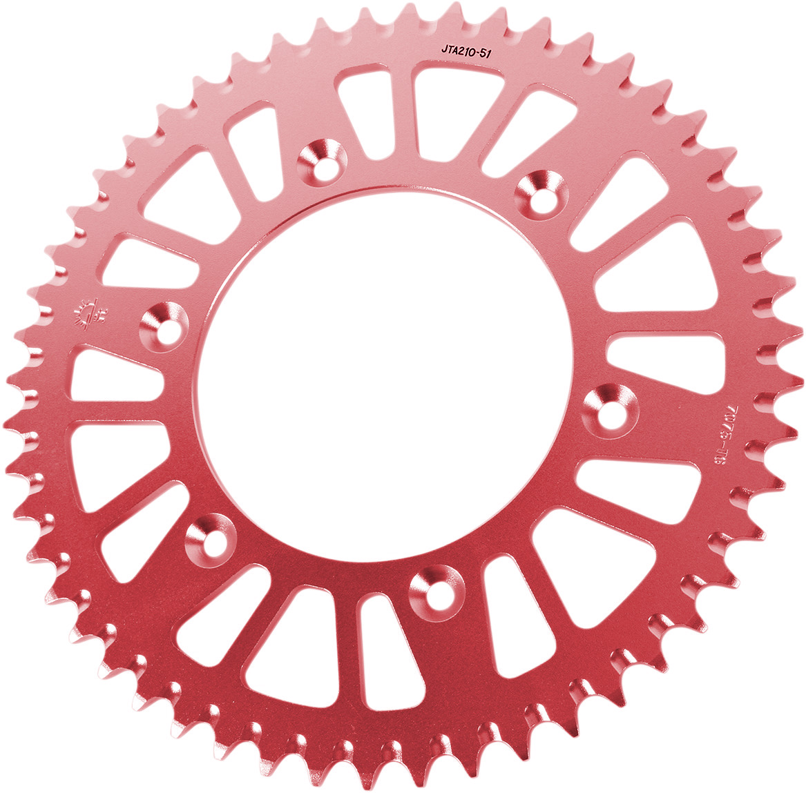 Red Aluminum Rear Sprocket - 51 Tooth 520 - For Honda CR/F XR & Beta RR - Click Image to Close