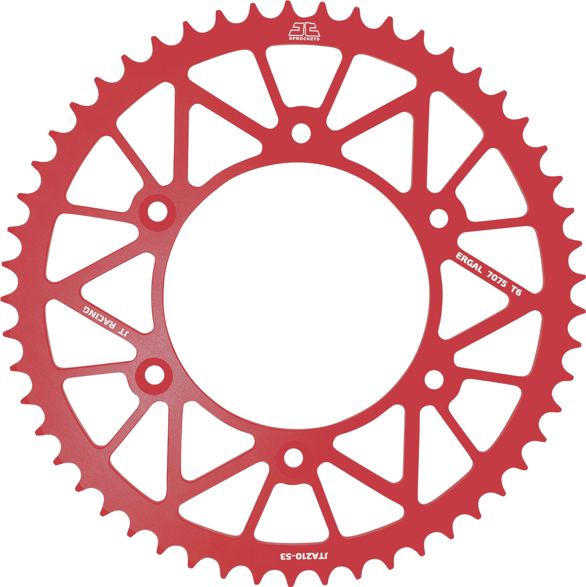 Red Aluminum Rear Sprocket - 53 Tooth 520 - For Honda CR/F XR & Beta RR - Click Image to Close