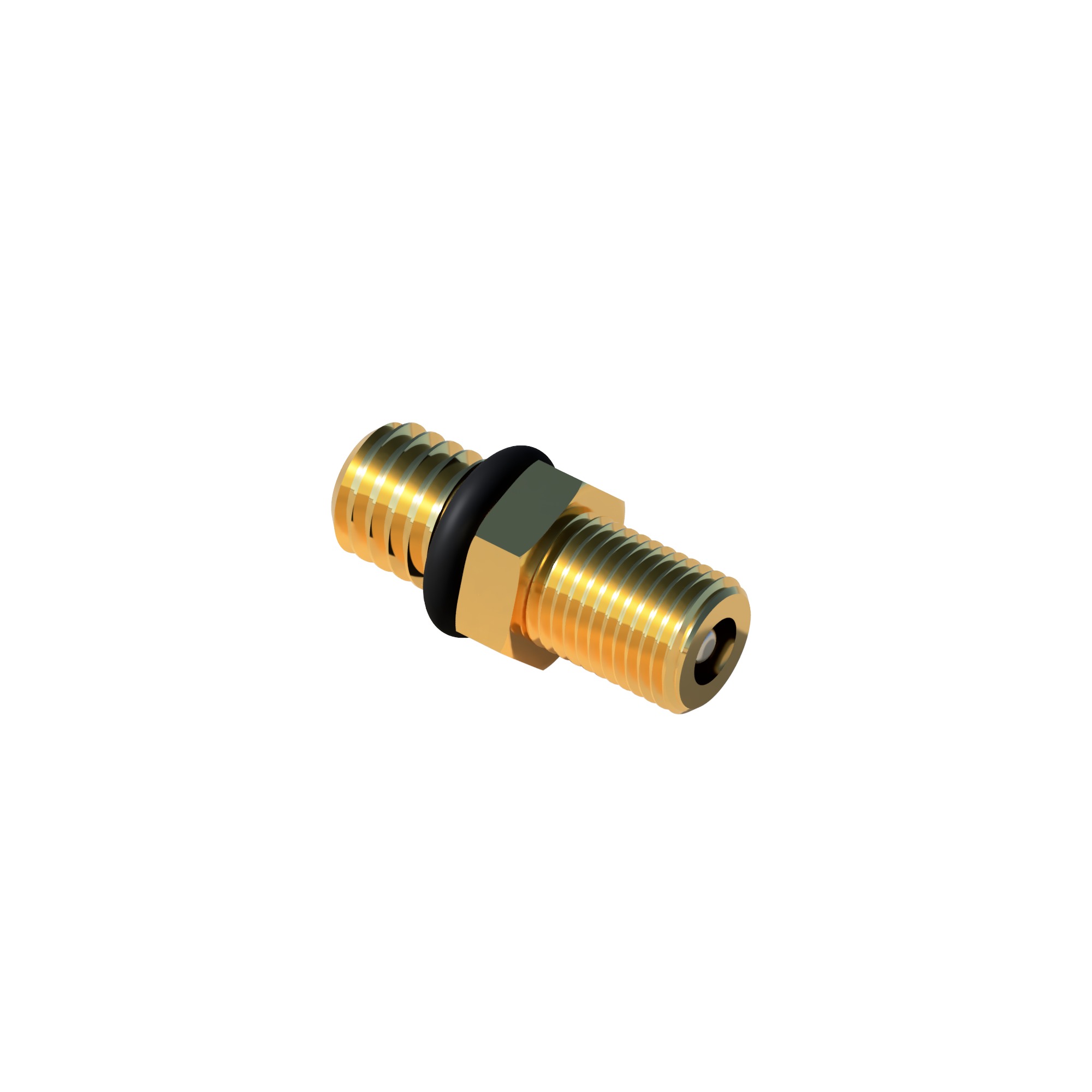 Brass Rear Shock Schrader Air Valve w/ O-Ring - M8 x 1.25 - For 06+ YZ w/ KYB Shock - Click Image to Close