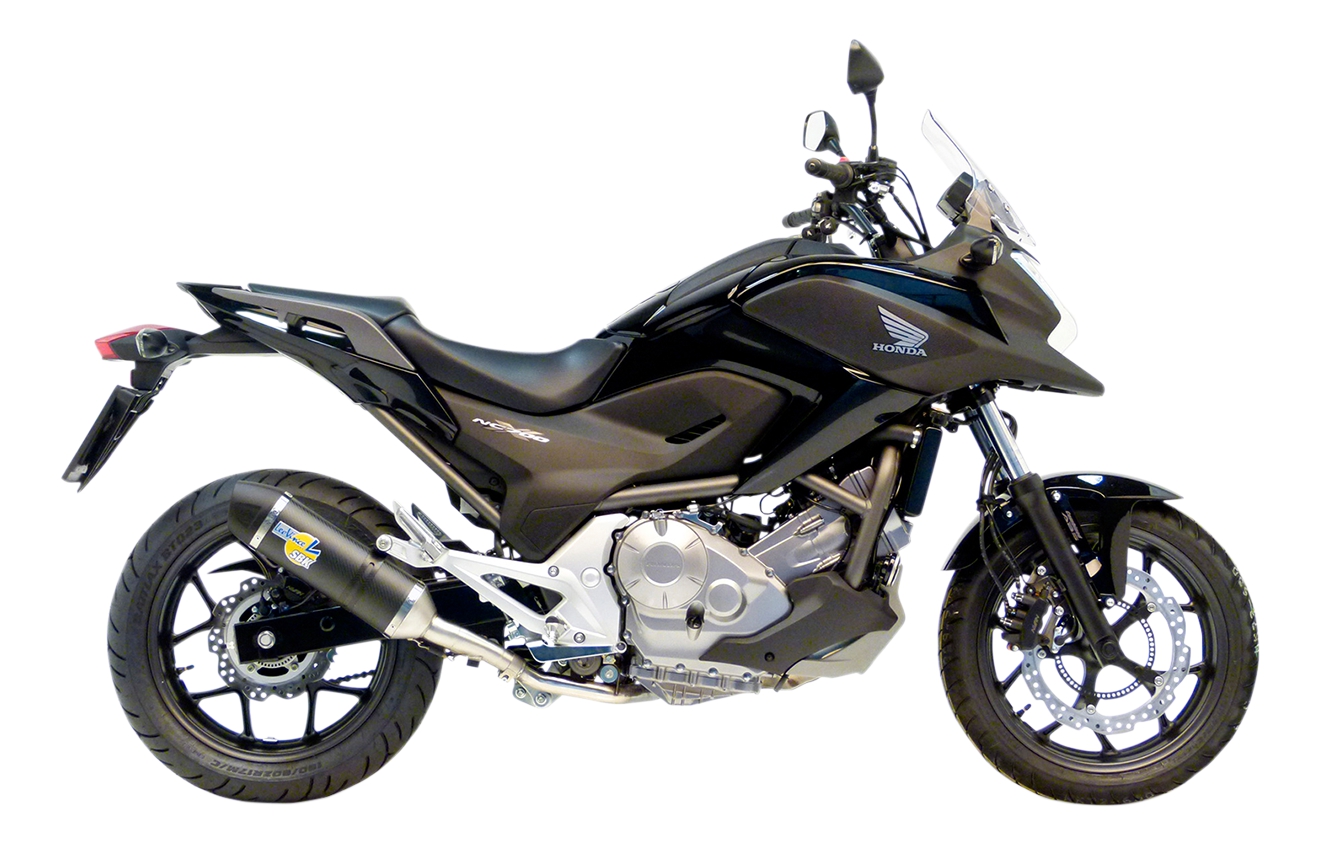 EVO II LV One Carbon Fiber Slip On Exhaust - For 12-15 Honda NC700X - Click Image to Close