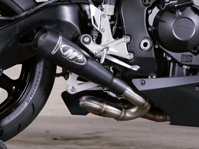 Black GP Slip On Exhaust w/ Link Pipe - For 08-16 Honda CBR1000RR - Click Image to Close