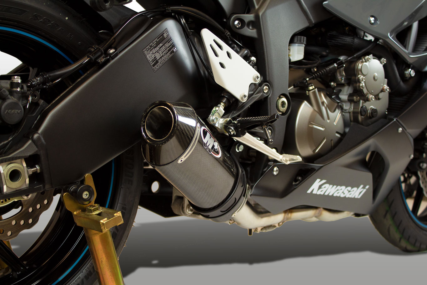 Street Slayer Carbon Fiber Full Exhaust - For 09-25 Kawasaki ZX6R - Click Image to Close