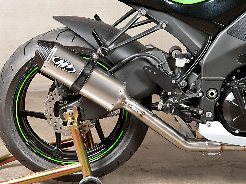 Race Mount Titanium Full Exhaust w/ Stainless Tubing - For 08-10 Kawasaki ZX10R - Click Image to Close