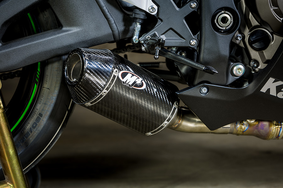 Street Slayer Carbon Fiber Slip On Exhaust - For 16-20 Kawasaki ZX10R - Click Image to Close