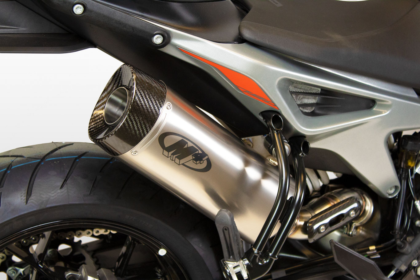 CE Titanium 3/4 Slip On Exhaust - For 18-20 KTM 790 Duke - Click Image to Close