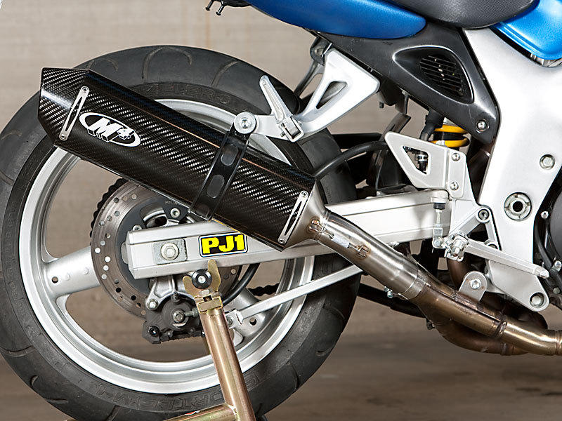 Carbon Fiber Slip On Exhaust - For 99-02 Suzuki SV650 - Click Image to Close