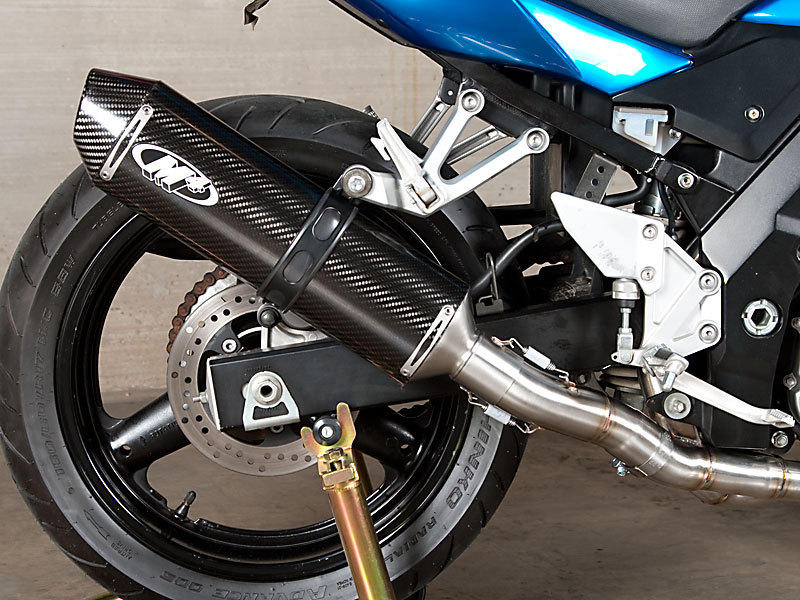 Carbon Fiber Slip On Exhaust - For 03-10 Suzuki SV650 - Click Image to Close